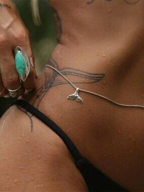 Mermaid's Tail Waist Silver Plated Chain 36"
